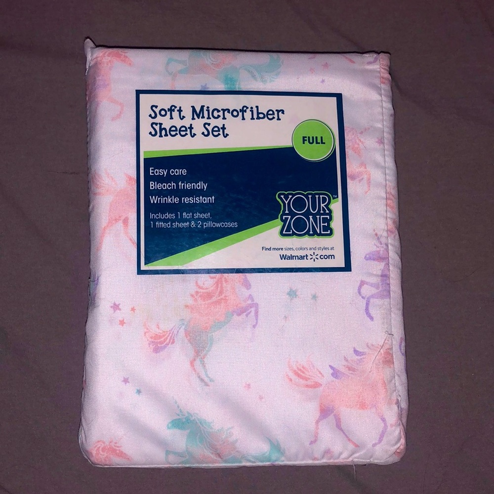 New Unicorn Sheet set. Full size.